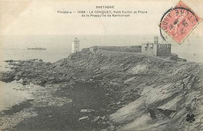 CPA FRANCE 29 "Le Conquet, Petit Fortin et phare de la Presqu'ile de Kermorvan"