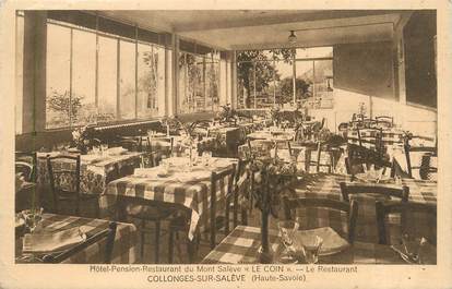 / CPA FRANCE 74 "Collonges sur Salève, hôtel pension du Mont Salève, le coin"