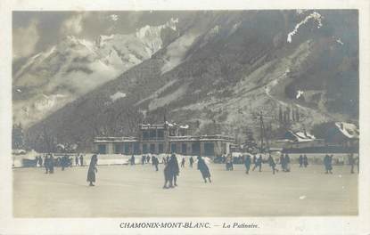 / CARTE PHOTO FRANCE 74 "Chamonix Mont Blanc, la patinoire"