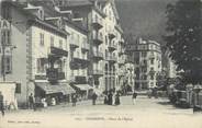 74 Haute Savoie / CPA FRANCE 74 "Chamonix, place de l'église"