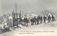 / CPA FRANCE 74 "Chamonix, troupes italiennes au Sommet du Mont Blanc"