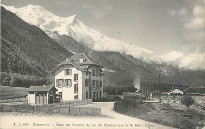 / CPA FRANCE 74 "Chamonix, gare du chemin de fer du Montenvers"