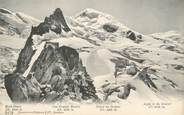 74 Haute Savoie / CPA FRANCE 74 "Chamonix mont Blanc, les grands mulets, dôme du goûter, aiguille du Goûter"