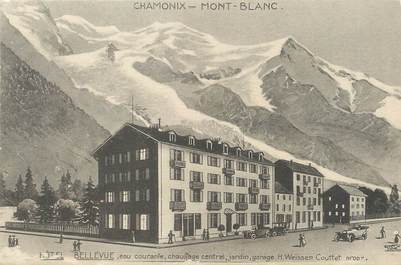 / CPA FRANCE 74 "Chamonix,Mont Blanc, Hôtel Bellevue"