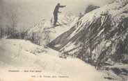 74 Haute Savoie / CPA FRANCE 74 "Chamonix, saut d'un skieur"