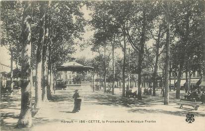 CPA FRANCE 34 "Cette, la promenade, le Kiosque Franke"