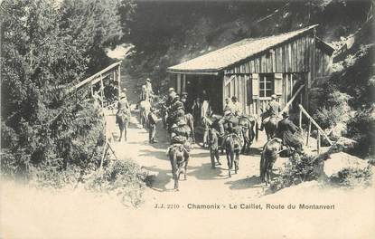 / CPA FRANCE 74 "Chamonix, le Caillet, route du Montanvert"