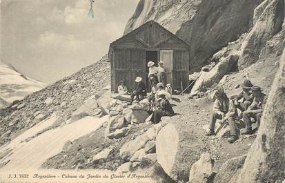 / CPA FRANCE 74 "Chamonix, cabane du jardin du rocher d'Argentière"