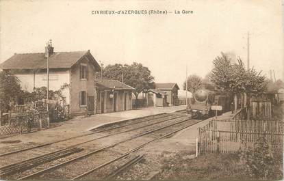 CPA FRANCE 69 "Civrieux d'Azergues, la gare"