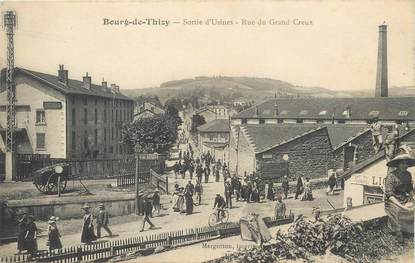 CPA FRANCE 69 "Bourg de Thizy, Sortie d'Usines, rue du Grand Creux"