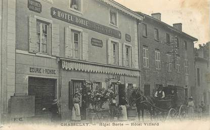 CPA FRANCE 69 "Chasselay, Hotel Borie, Hotel Villard"