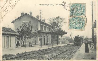 CPA FRANCE 69 "Caluire, la gare" / TRAIN