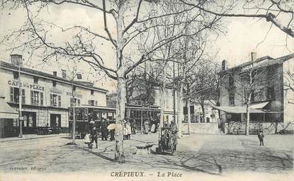 CPA FRANCE 69 "Crépieux, la place"