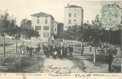 CPA FRANCE 69 "Soucieu en Jarez, place de la Flette"