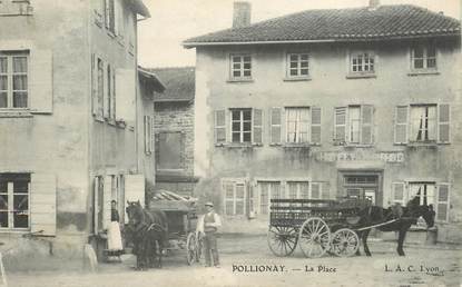 CPA FRANCE 69 "Pollionay, la place"