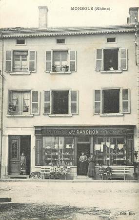 CPA FRANCE 69 "Monsols, Epicerie"