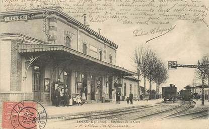 CPA FRANCE 69 "Lozanne, la gare" / TRAIN