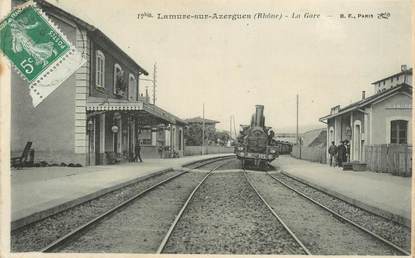 CPA FRANCE 69 "Lamure sur Azergues, la gare" / TRAIN