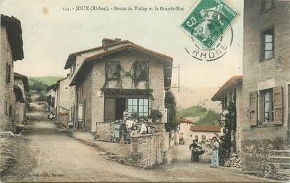 CPA FRANCE 69 "Joux, rte de Violay et la grande rue"