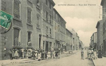 CPA FRANCE 69 "Givors, rue des Plaines"