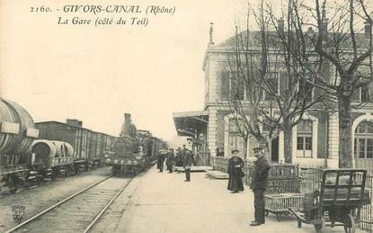 CPA FRANCE 69 "Givors, la gare" / TRAIN