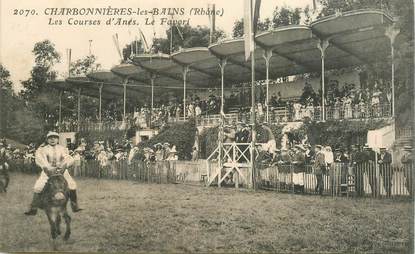 CPA FRANCE 69 "Charbonnières les Bains, les courses  d'anes"