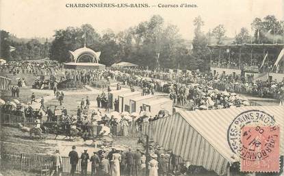 CPA FRANCE 69 "Charbonnières les Bains, les  courses  d'anes"