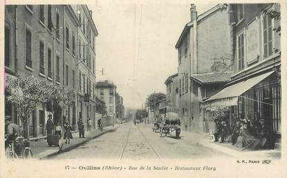 CPA FRANCE 69 "Oullins, rue de la Saulée, restaurant Flory"