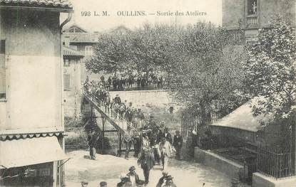 CPA FRANCE 69 "Oullins, la sortie des ouvriers"