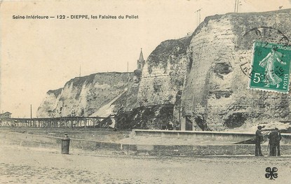 CPA FRANCE 76 "Dieppe, les falaises du Pollet"