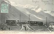 74 Haute Savoie / CPA FRANCE 74 "Chamonix, chemin de fer électrique et le mont Blanc"