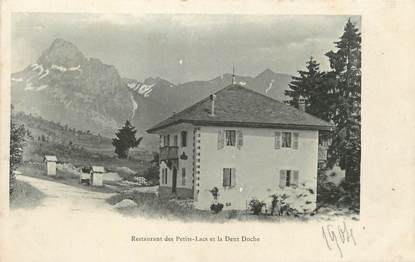 / CPA FRANCE 74 "Restaurant des petits Lacs et la dent Doche"