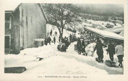 / CPA FRANCE 74 "Monnetier, sports d'hiver"