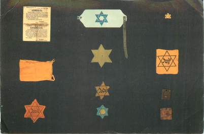  CPSM  ISRAEL "Etoiles jaunes et insignes des juifs  pendant la guerre" / JUDAICA
