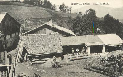 / CPA FRANCE 74 "Nancy sur Cluses, scierie du Moulin"