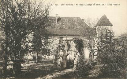 / CPA FRANCE 74 "Ancienne abbaye de Pomier, hôtel pension"