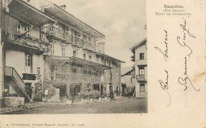 / CPA FRANCE 74 "Samoëns, hôtel du commerce "