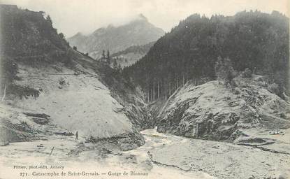 / CPA FRANCE 74 "Catastrophe de Saint Gervais, Gorges de Bionnay"