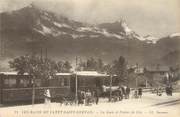 74 Haute Savoie / CPA FRANCE 74 "Les Bains du Fayet Saint Gervais, la gare et pointe de Fiz"