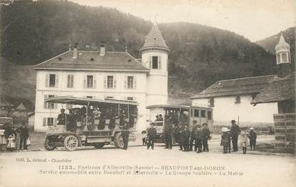 CPA FRANCE 73 "Env. d'Albertville, Beaufort sur Doron" / AUTOBUS