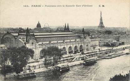 / CPA FRANCE 75007 "Paris, panorama vers la nouvelle Gare d'Orléans" / Ed. C.M