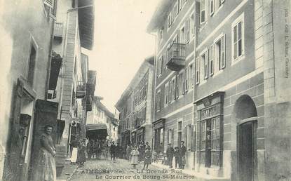 CPA FRANCE 73 "Aime, la grande rue, le courrier de Bourg Saint Maurice"