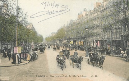 / CPA FRANCE 75008 "Paris, boulevard de la Madeleine" / Ed. C.M