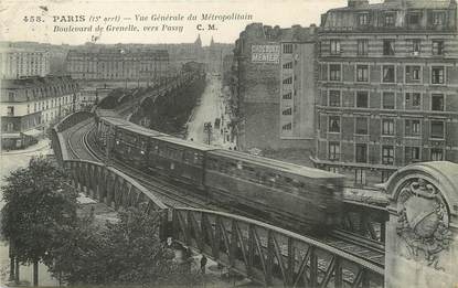 / CPA FRANCE 75015 "Paris, vue générale du Métropolitain" / Ed. C.M / METRO