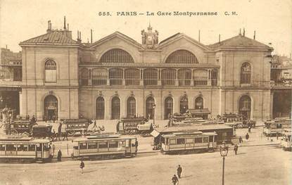 / CPA FRANCE 75014 "Paris, la gare Montparnasse" / Ed. C.M