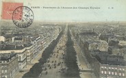 75 Pari / CPA FRANCE 75008 "Paris, panorama de l'avenue des Champs Elysées" / Ed. C.M