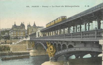 / CPA FRANCE 75016 "Paris, Passy, le pont du Métropolitain" / Ed. C.M