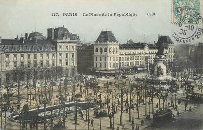 / CPA FRANCE 75007 "Paris, la place de la République" / Ed. C.M