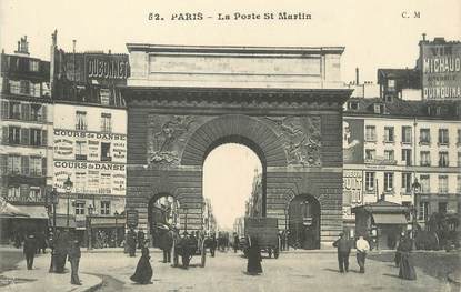 / CPA FRANCE 75010 "Paris, la porte Saint Martin" / Ed. C.M
