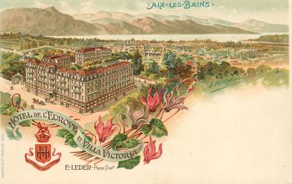 CPA FRANCE 73 "Aix les Bains, Hotel de l'Europe et villa victoria"